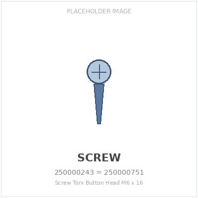 Screw Torx Button Head M6 x 16